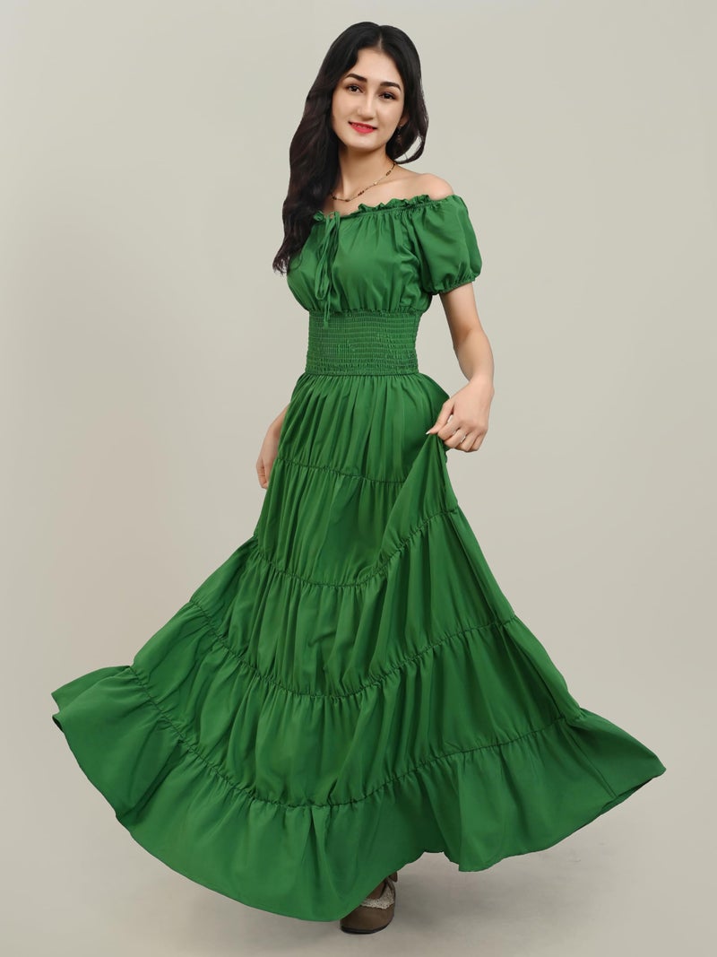 Zhitunemi Renaissance Costume Women Dress: Halloween Costumes Woman 2025 Renaissance Dresses - Halloween Party Theme Events Green M - Image 3